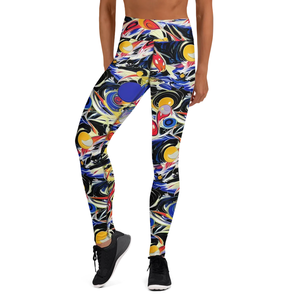 Fluid Frequency on Yoga Leggings — Front