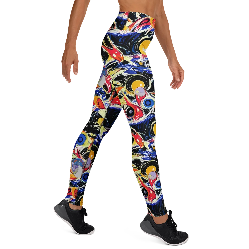 Fluid Frequency on Yoga Leggings — Right