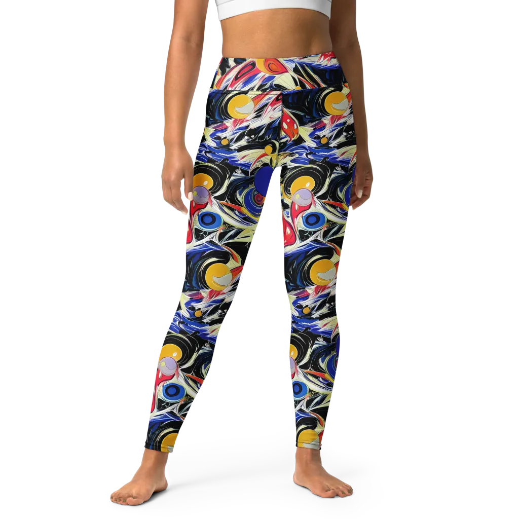 Fluid Frequency on Yoga Leggings — Front