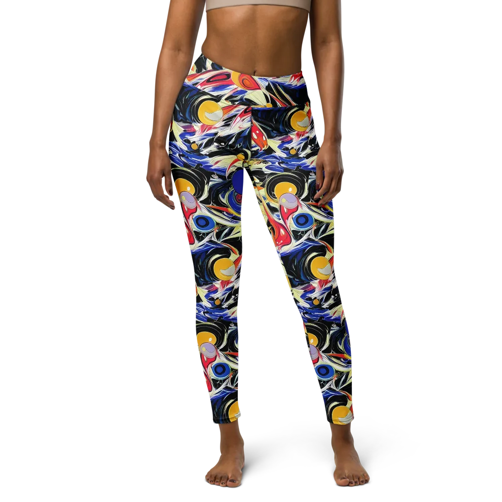 Fluid Frequency on Yoga Leggings — Front