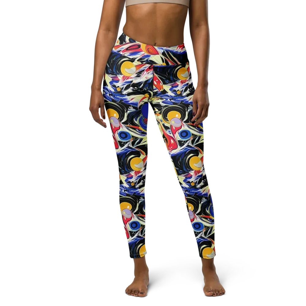 Fluid Frequency on Yoga Leggings — Front