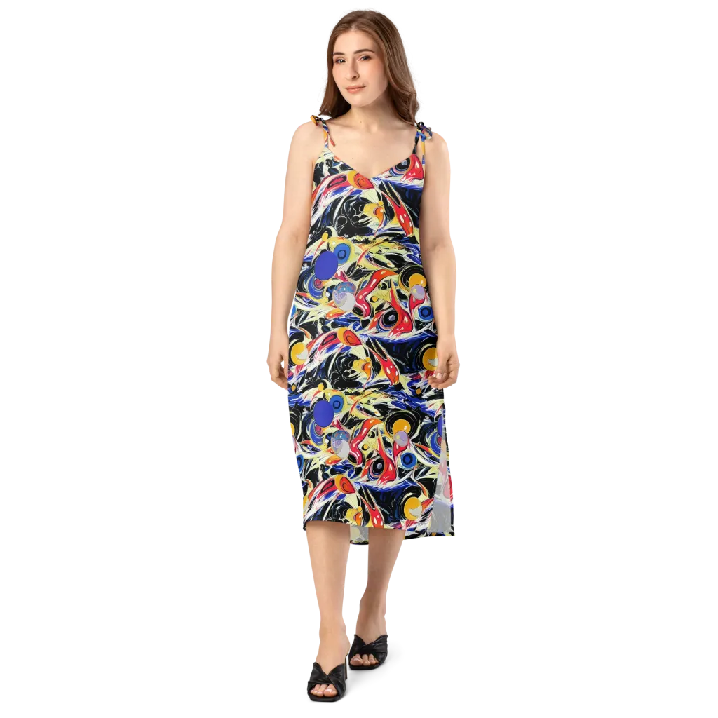 Fluid Frequency on Slip Dress — Front