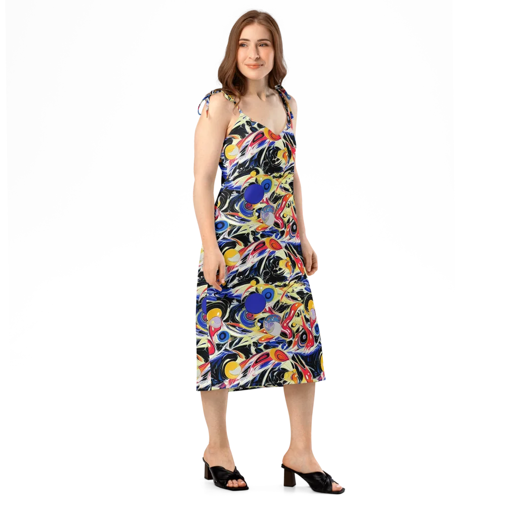 Fluid Frequency on Slip Dress — Right Front