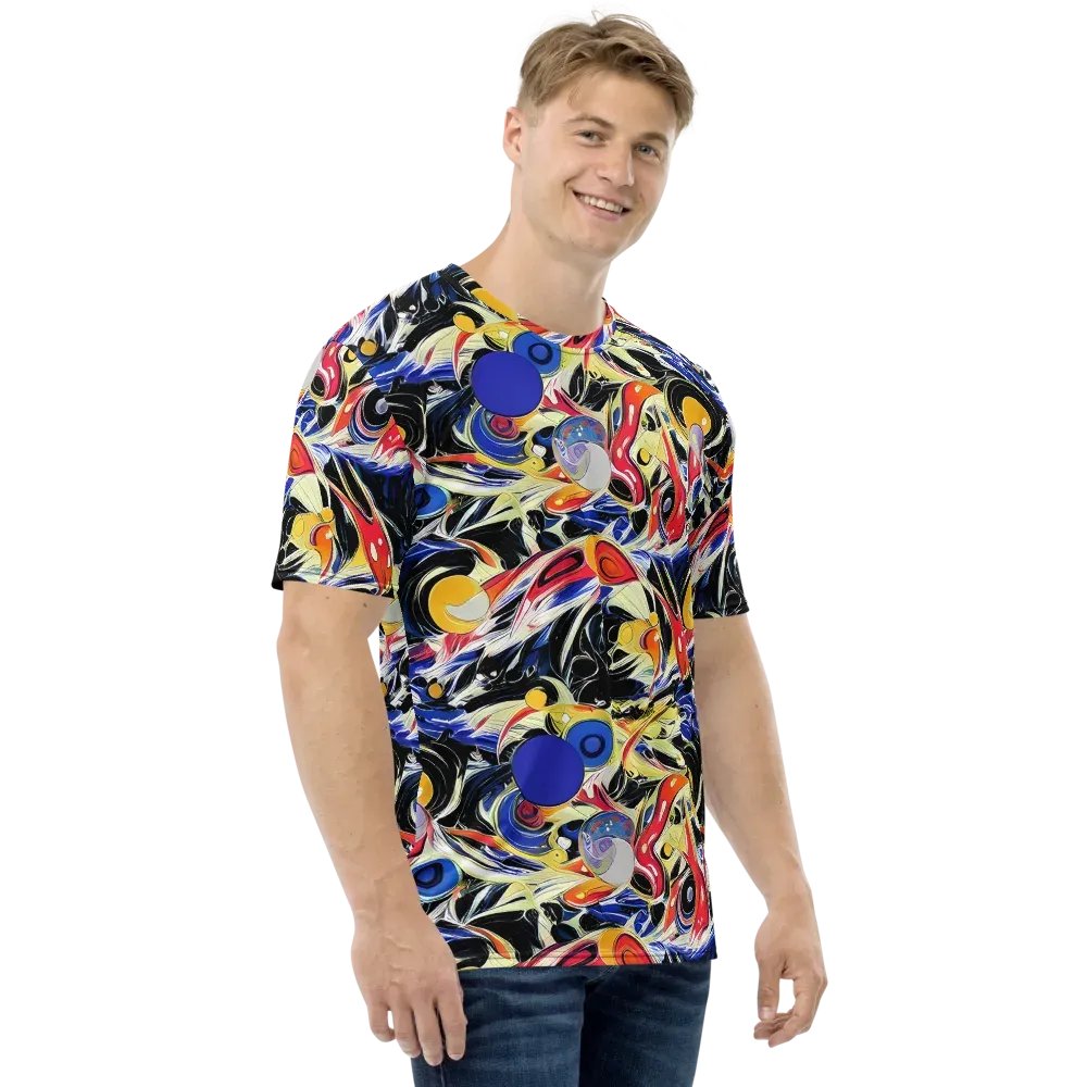 Fluid Frequency on Men's Crew Neck T-Shirt — Right