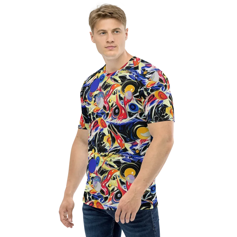 Fluid Frequency on Men's Crew Neck T-Shirt — Left