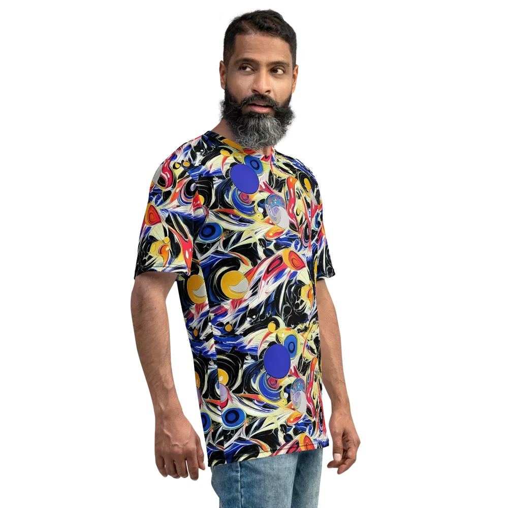 Fluid Frequency on Men's Crew Neck T-Shirt — Right
