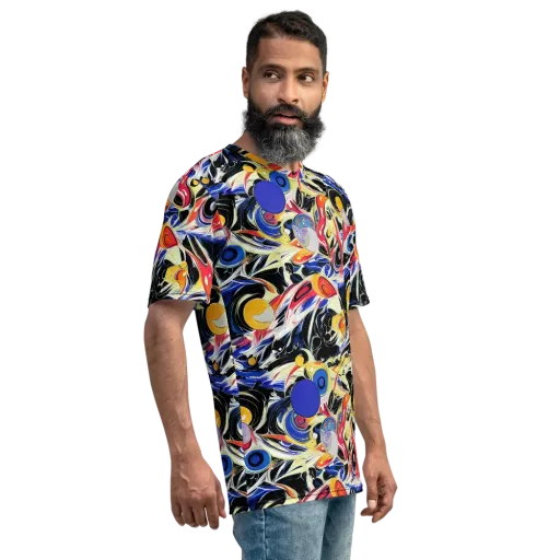 Fluid Frequency on a Men's Crew Neck T-Shirt