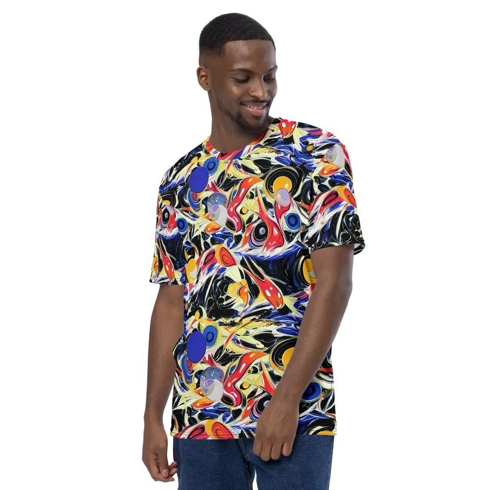 Fluid Frequency on Men's Crew Neck T-Shirt — Left