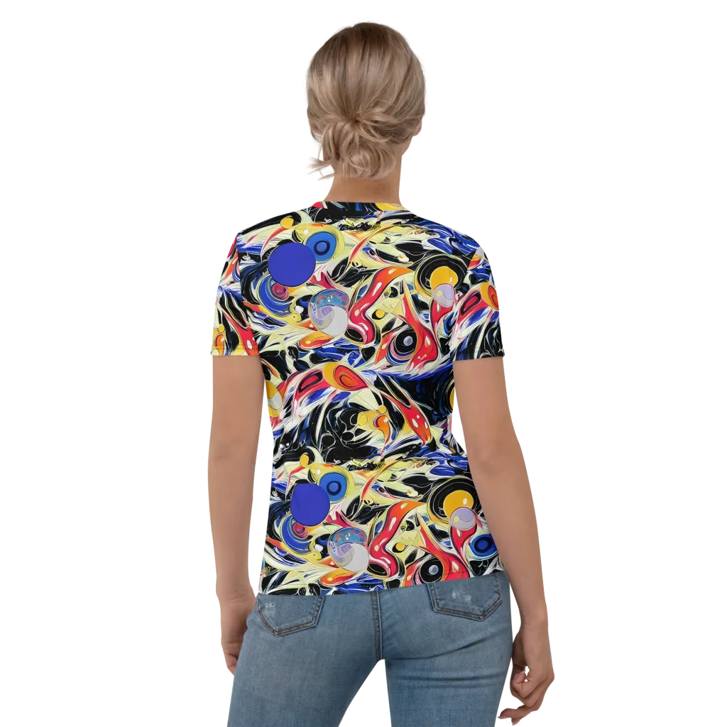 Fluid Frequency on Women's Crew Neck T-Shirt — Back