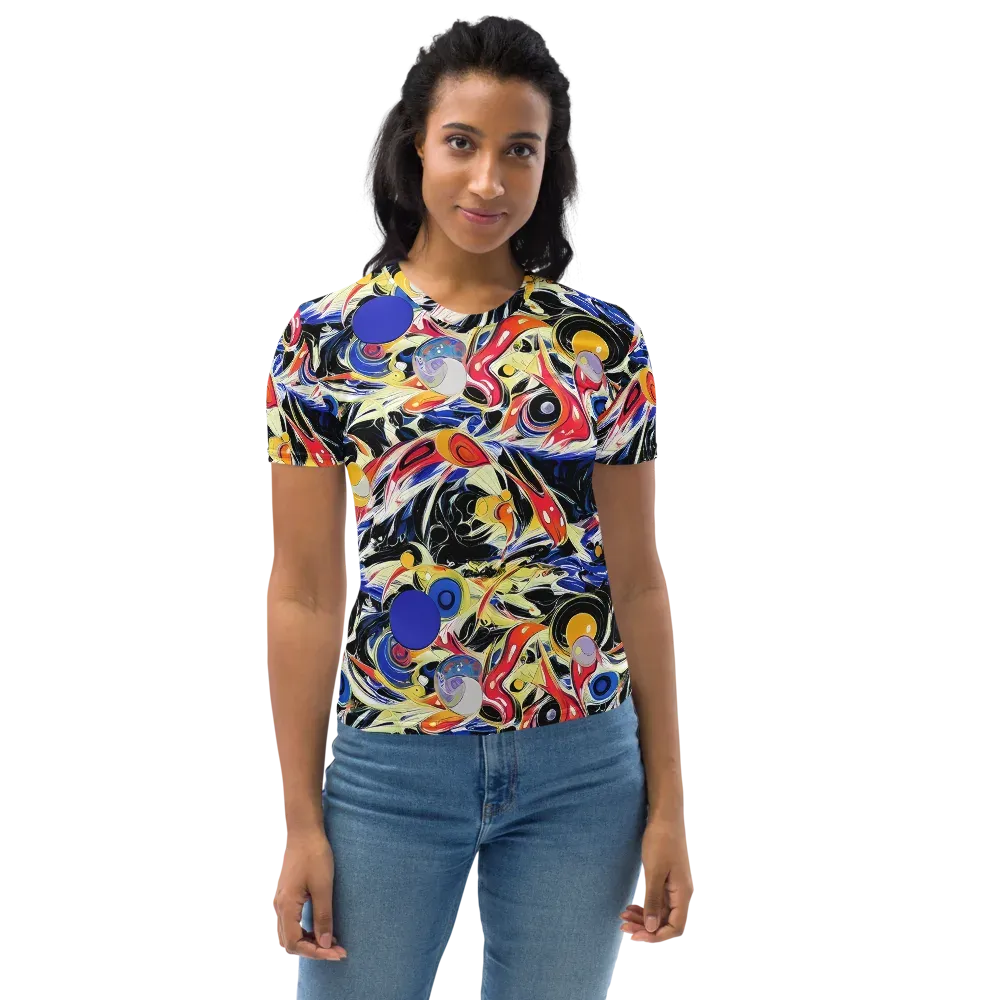 Fluid Frequency on Women's Crew Neck T-Shirt — Front