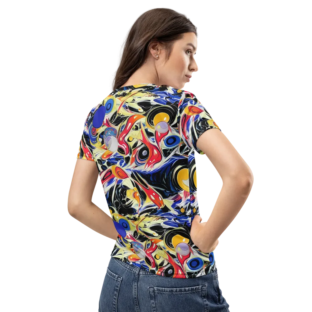 Fluid Frequency on Women's Crew Neck T-Shirt — Back