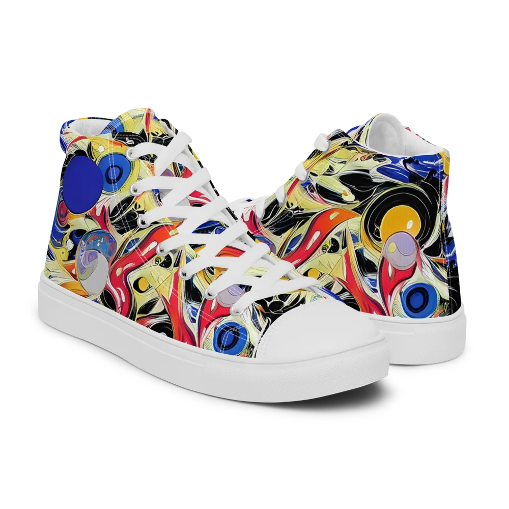 Fluid Frequency on Women's High Top Canvas Shoes — Right