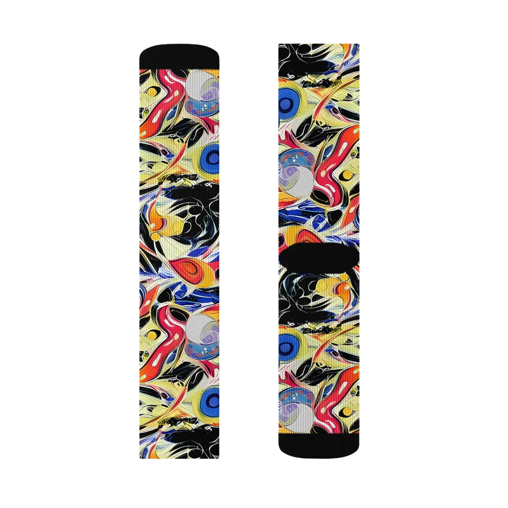 Fluid Frequency on Socks — Left Sock