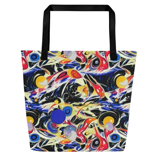Fluid Frequency on a Large Tote Bag W/ Pocket