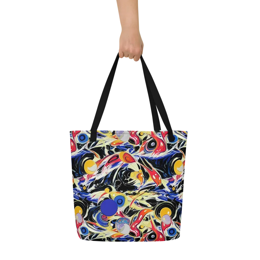 Fluid Frequency on Large Tote Bag W/ Pocket — Front