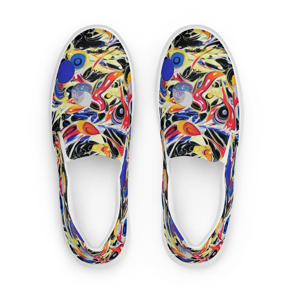 Fluid Frequency on Women's Slip-On Canvas Shoes — Front