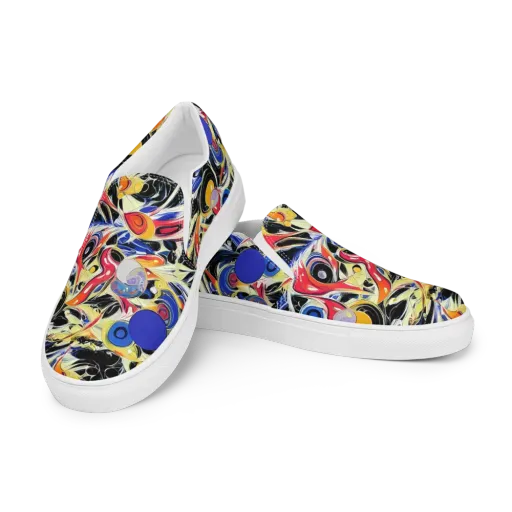 Fluid Frequency on a Women's Slip-On Canvas Shoes