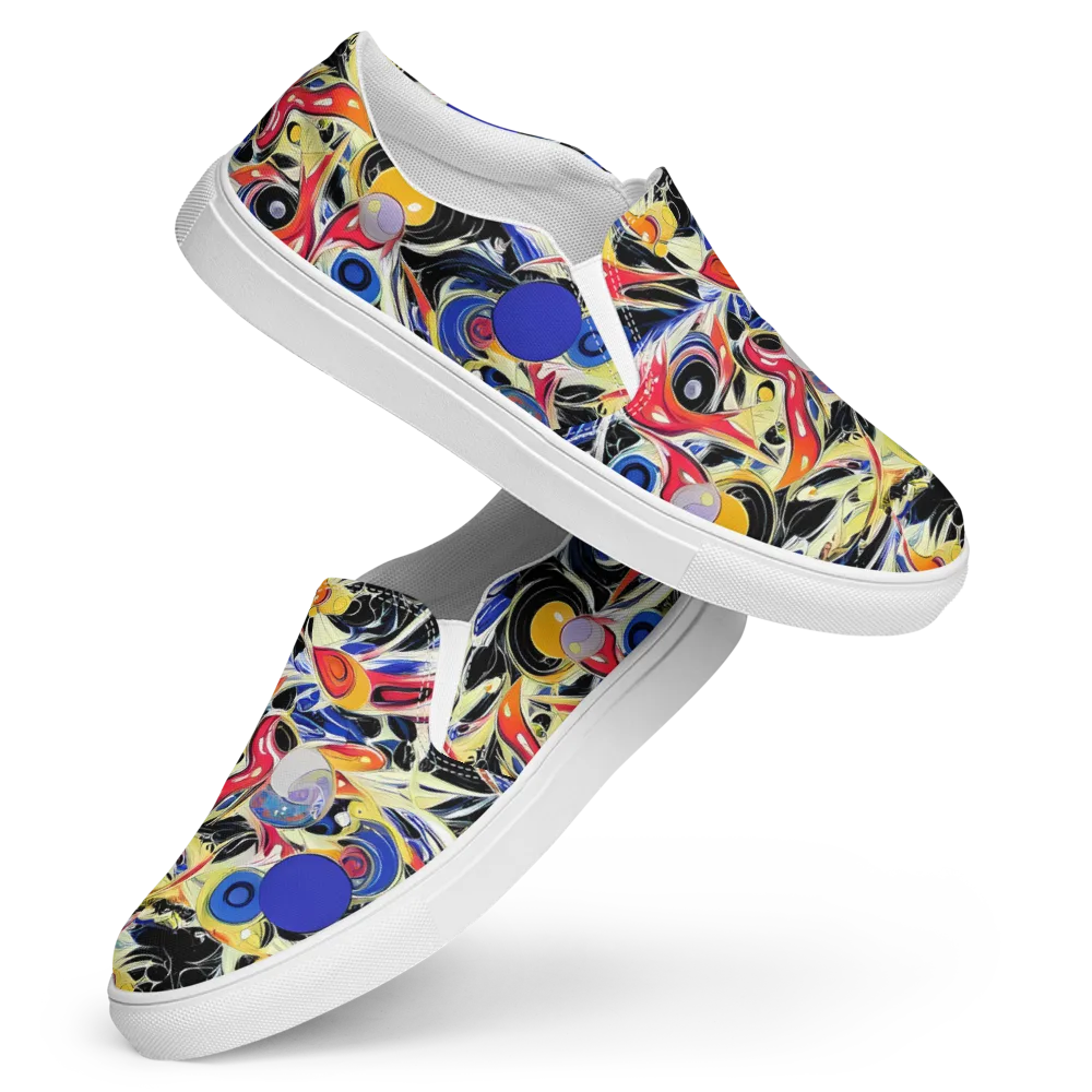 Fluid Frequency on Women's Slip-On Canvas Shoes — Front