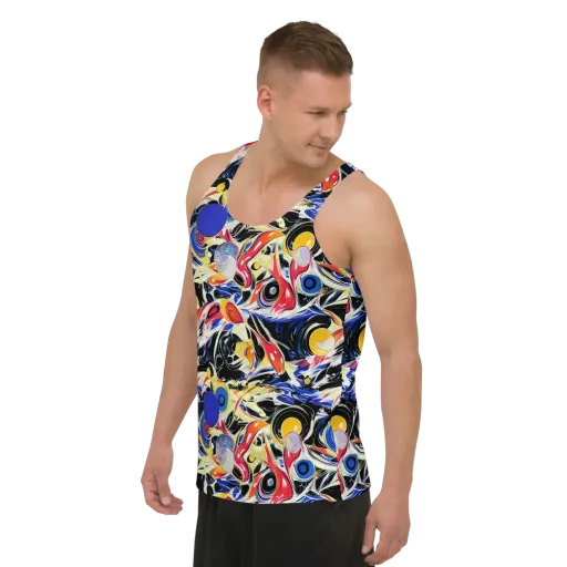 Fluid Frequency on a Men's Tank Top