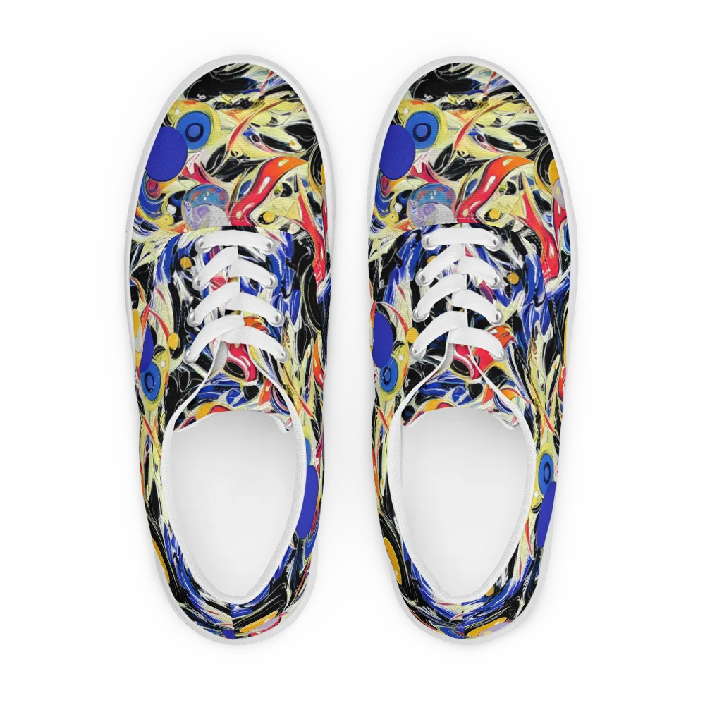 Fluid Frequency on Men's Lace-Up Canvas Shoes — Front