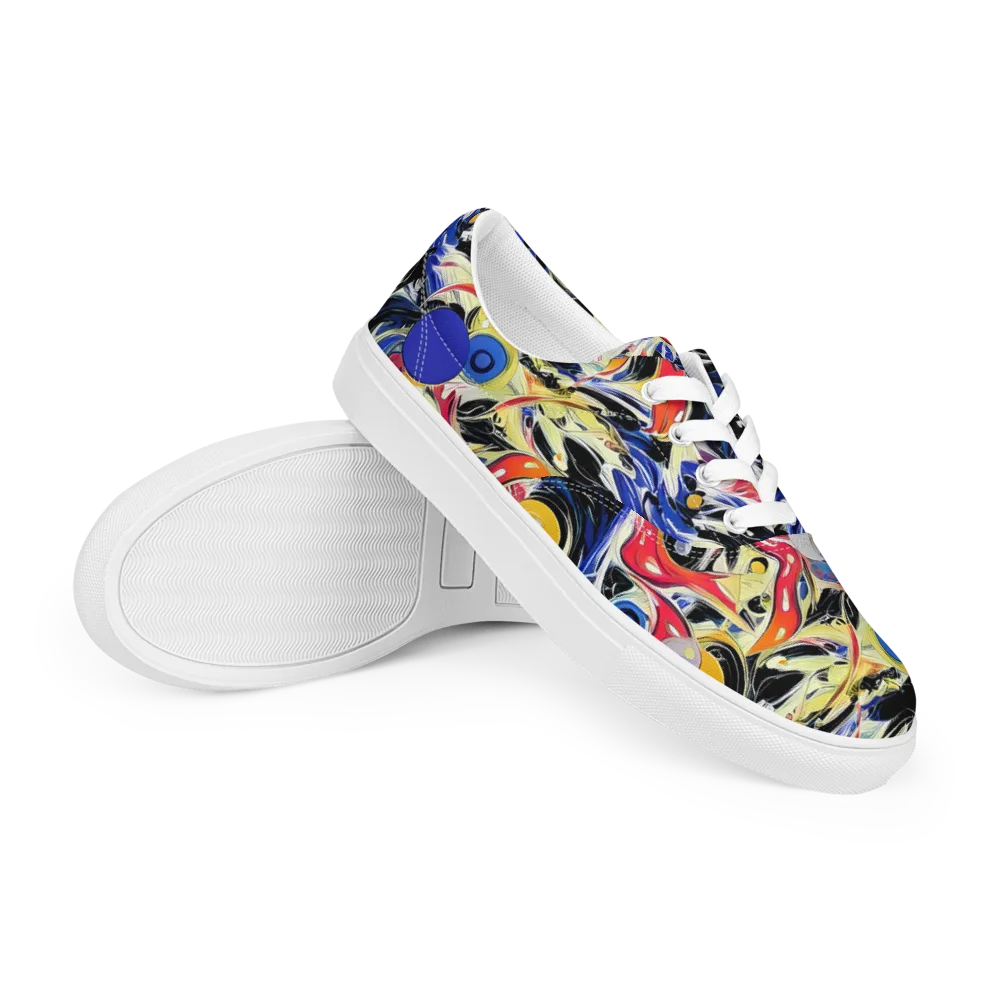 Fluid Frequency on Men's Lace-Up Canvas Shoes — Right Front