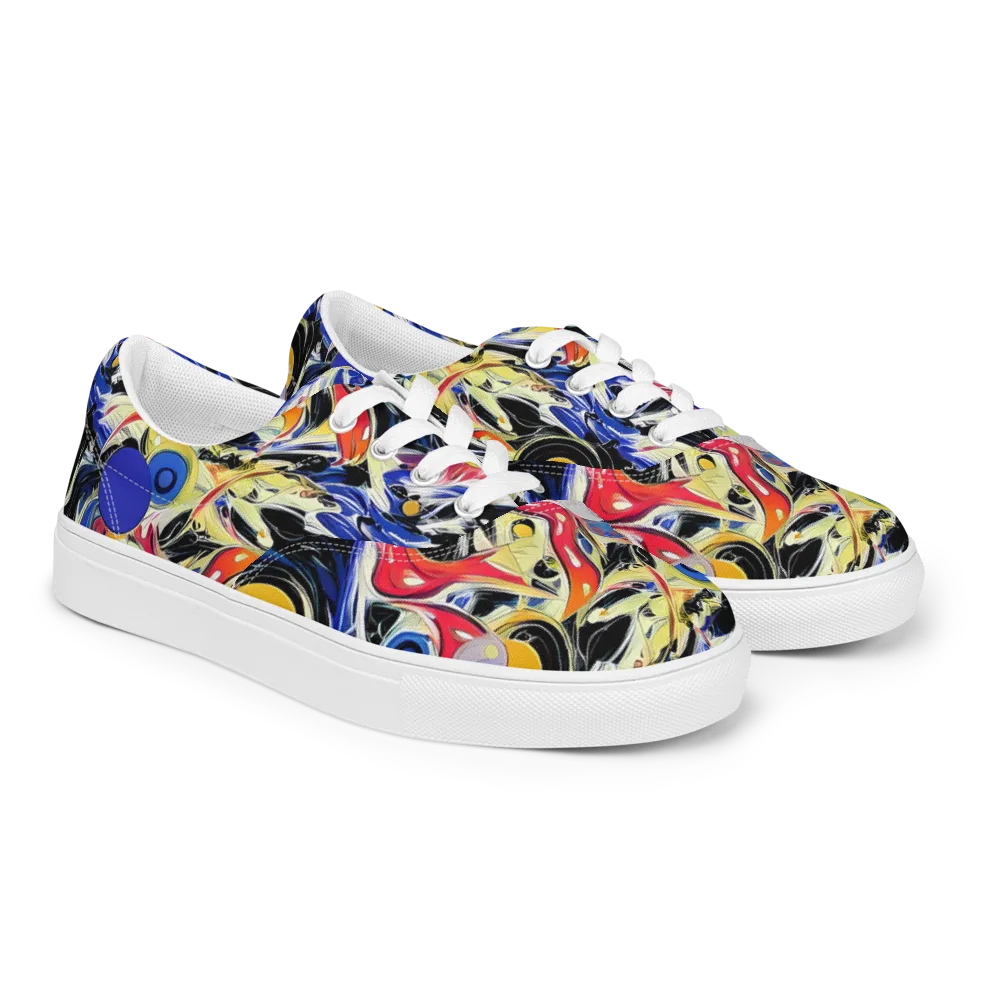 Fluid Frequency on Men's Lace-Up Canvas Shoes — Right Front