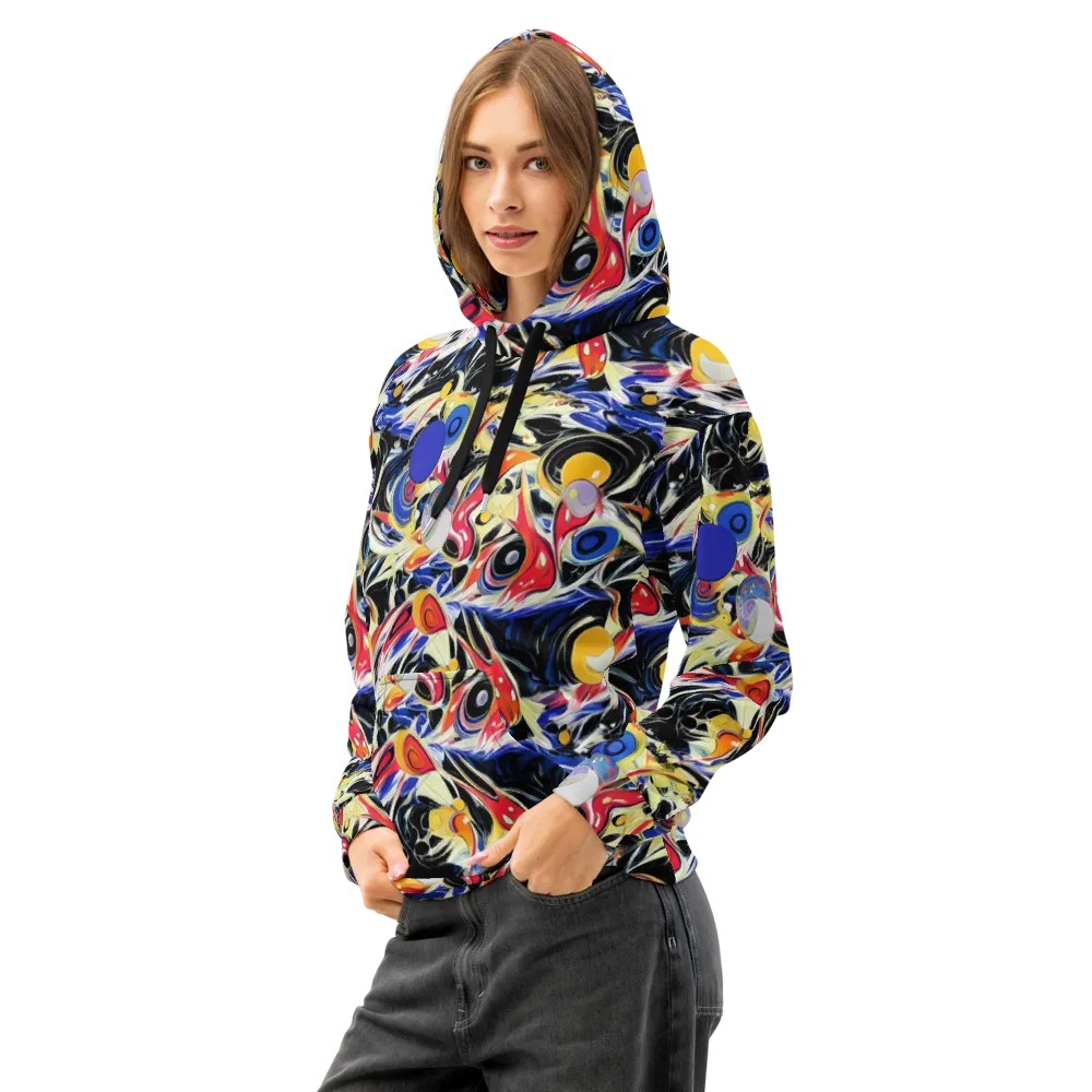 Fluid Frequency on Cotton Hoodie — Left Front