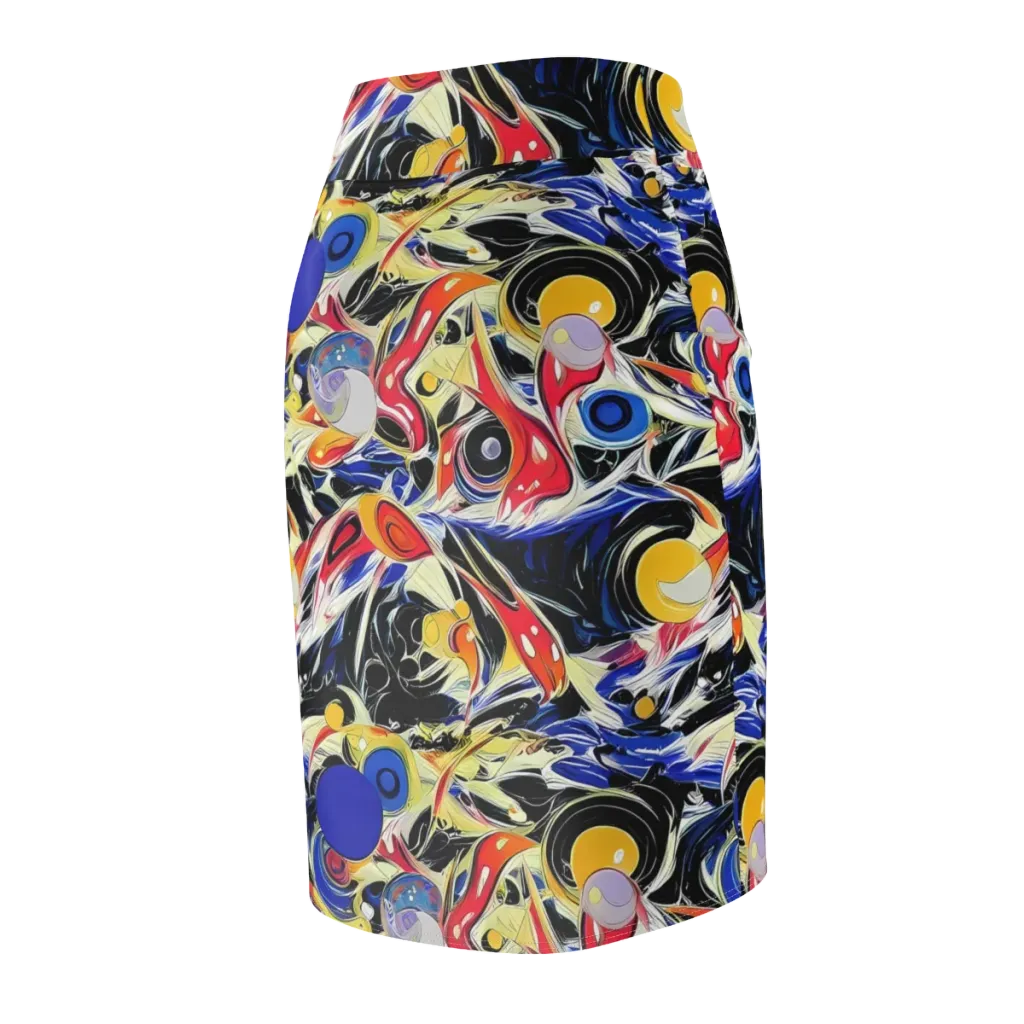 Fluid Frequency on Pencil Skirt — Back Side