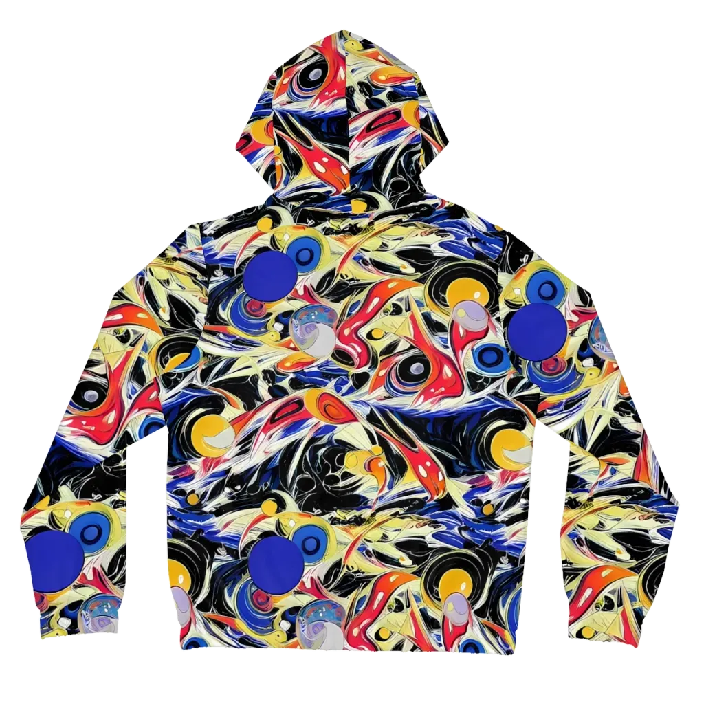 Fluid Frequency on Women's Full-Zip Hoodie — Back