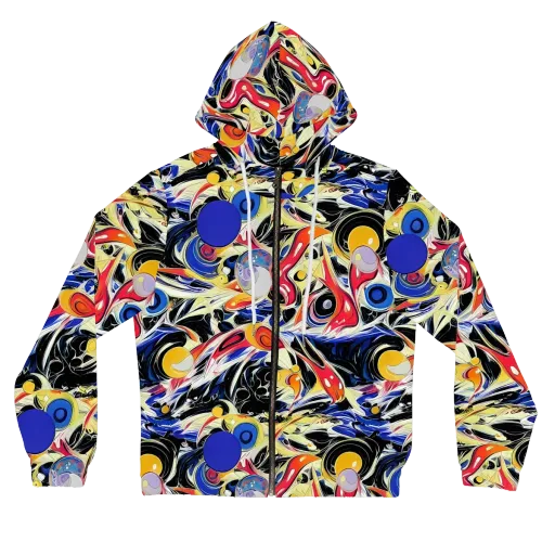 Fluid Frequency on a Women's Full-Zip Hoodie