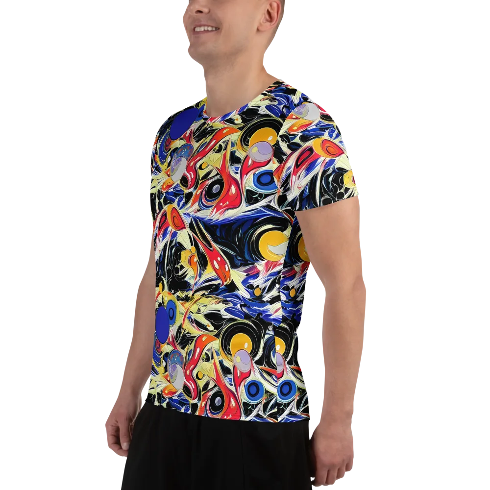 Fluid Frequency on Men's Athletic T-Shirt — Left