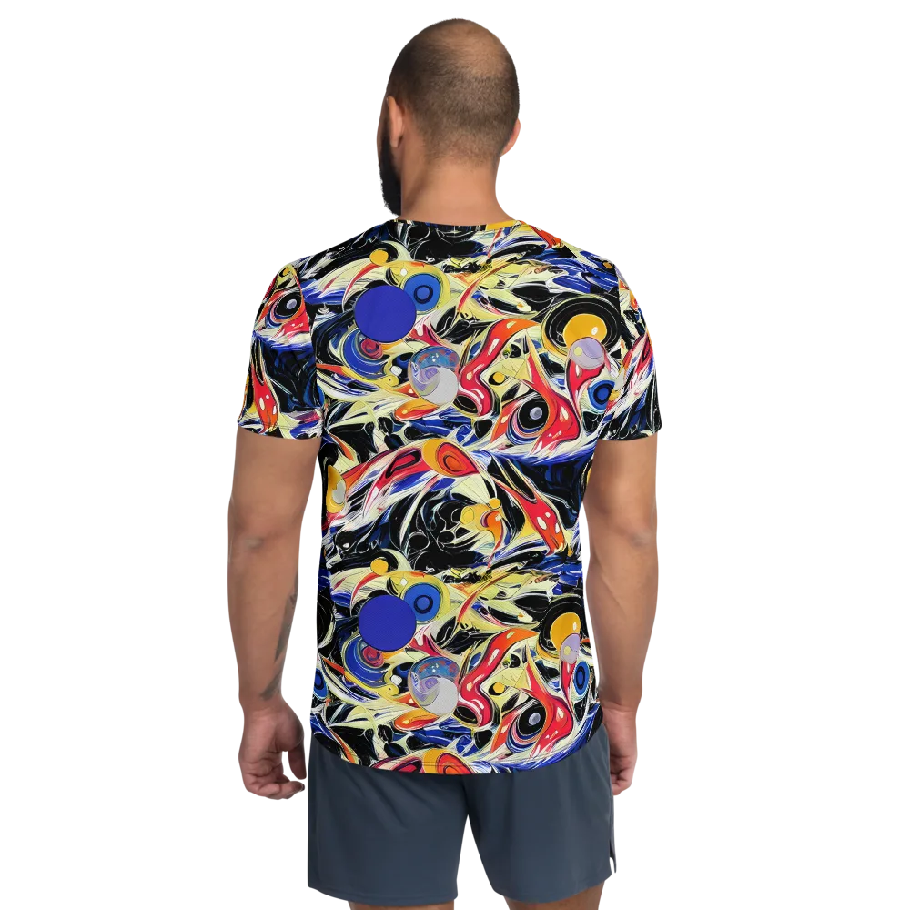 Fluid Frequency on Men's Athletic T-Shirt — Back