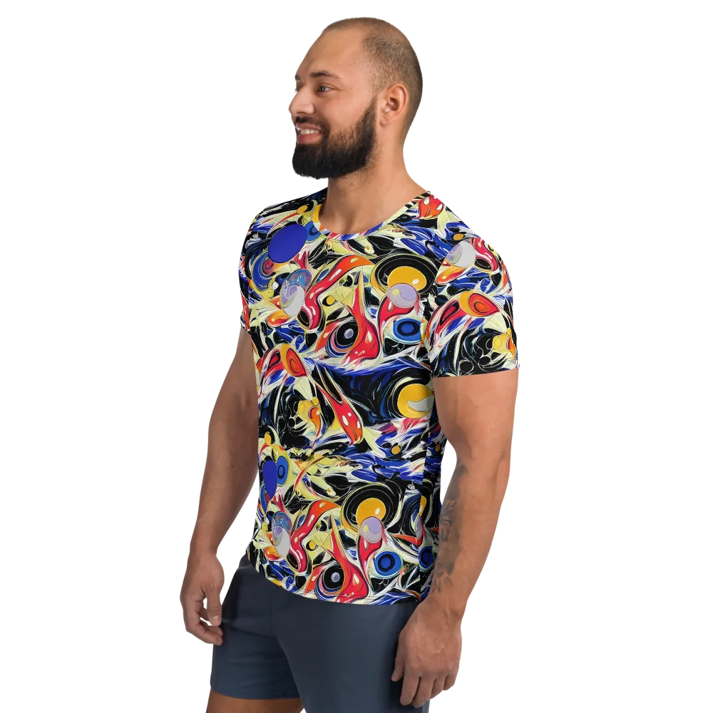 Fluid Frequency on Men's Athletic T-Shirt — Left