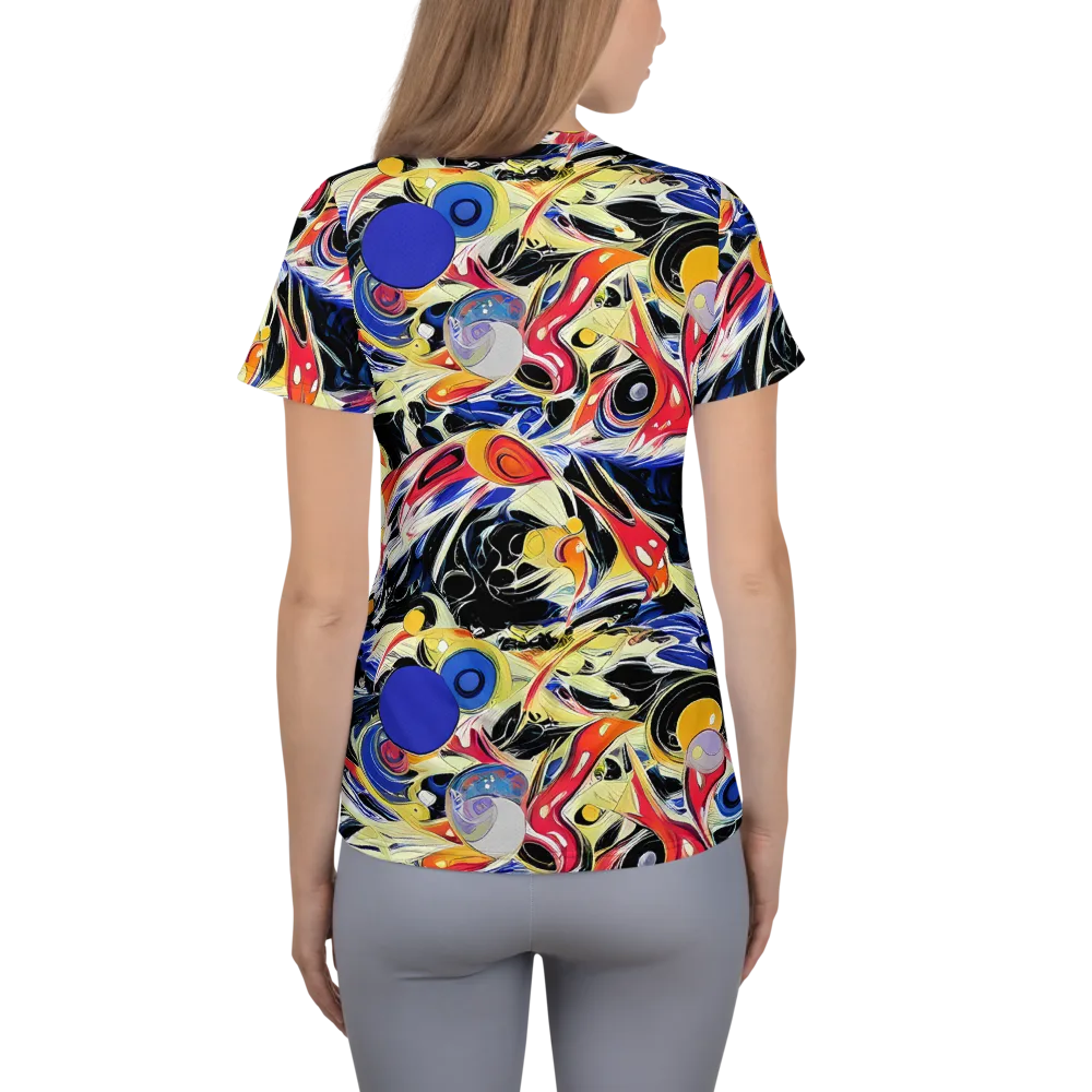 Fluid Frequency on Women's Athletic T-Shirt — Back