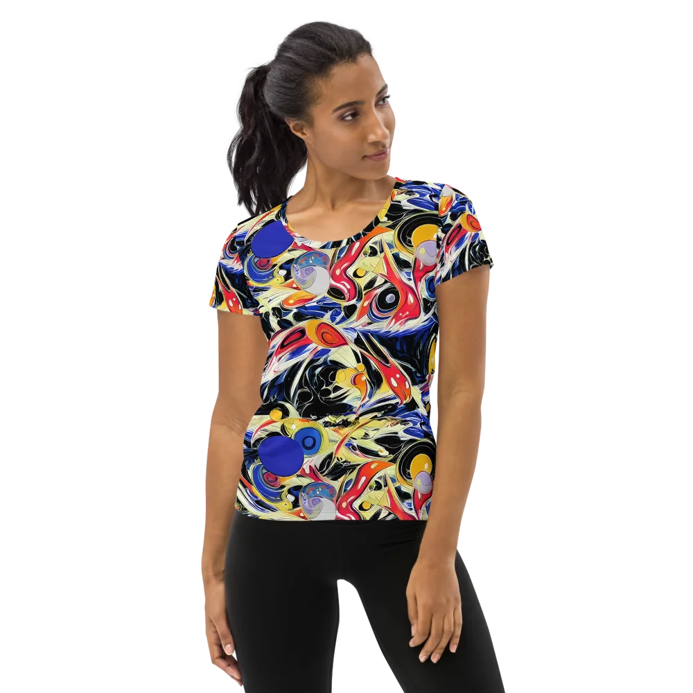 Fluid Frequency on Women's Athletic T-Shirt — Front