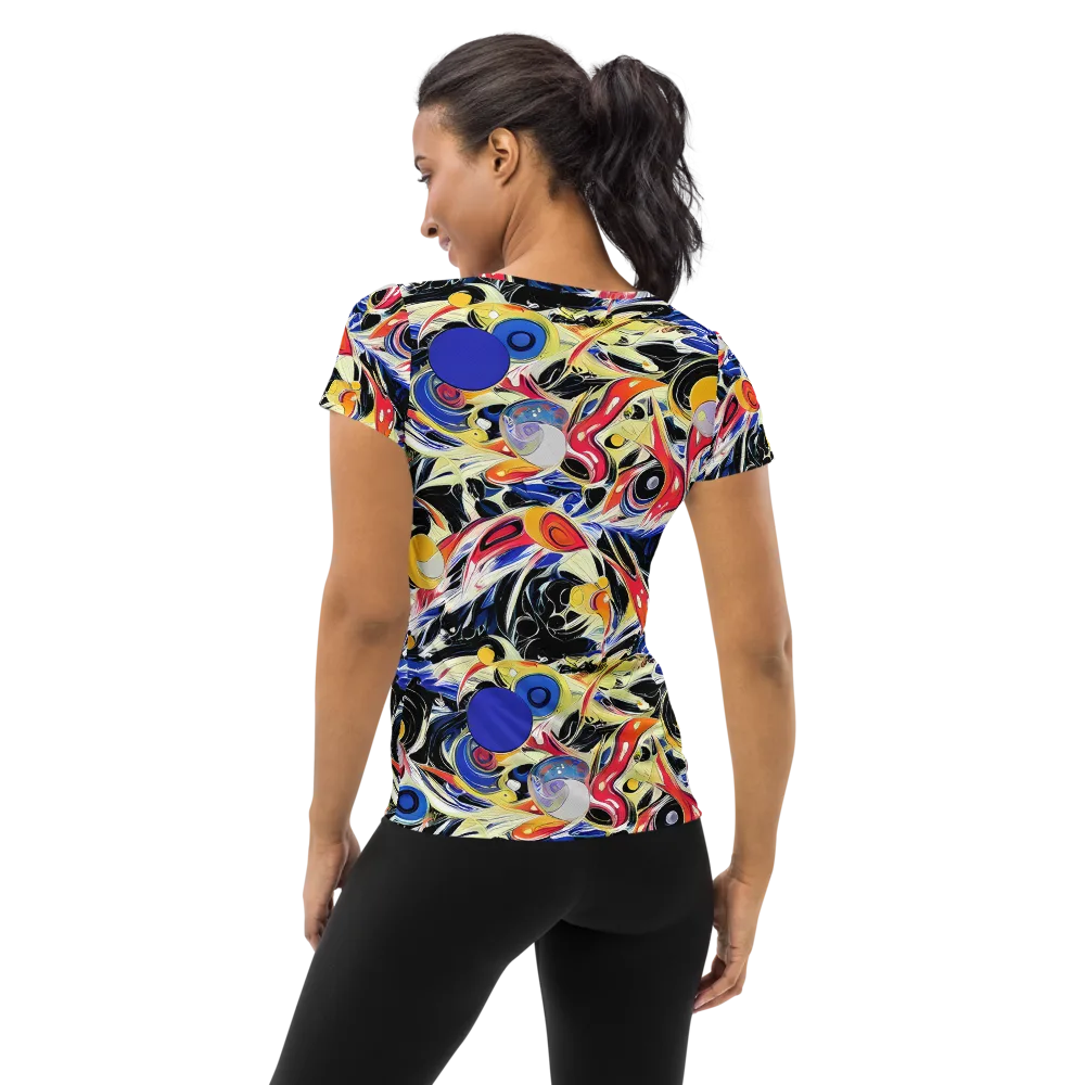 Fluid Frequency on Women's Athletic T-Shirt — Back