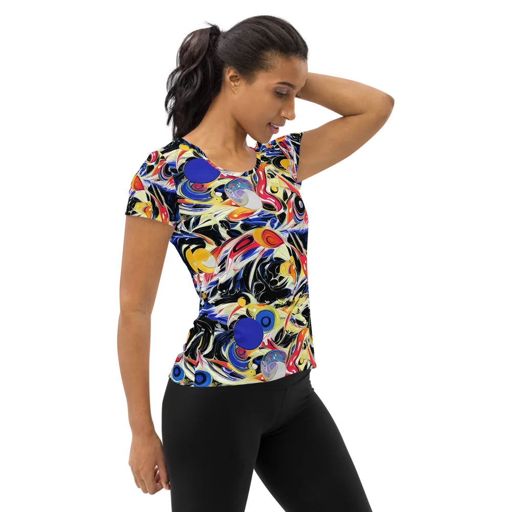 Fluid Frequency on Women's Athletic T-Shirt — Right