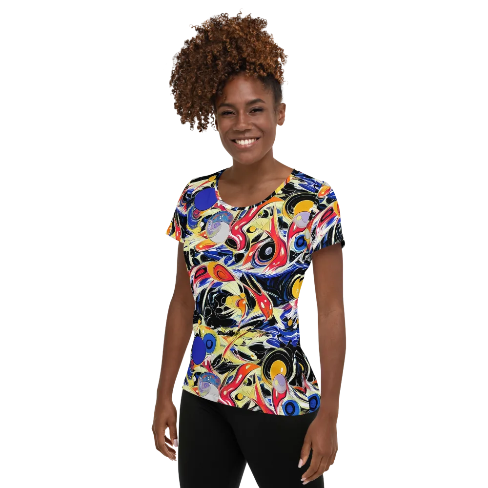 Fluid Frequency on Women's Athletic T-Shirt — Left