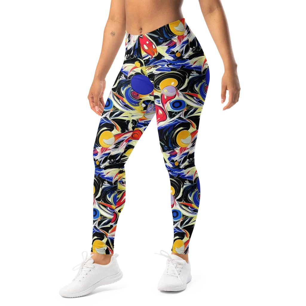 Fluid Frequency on Leggings — Left Front