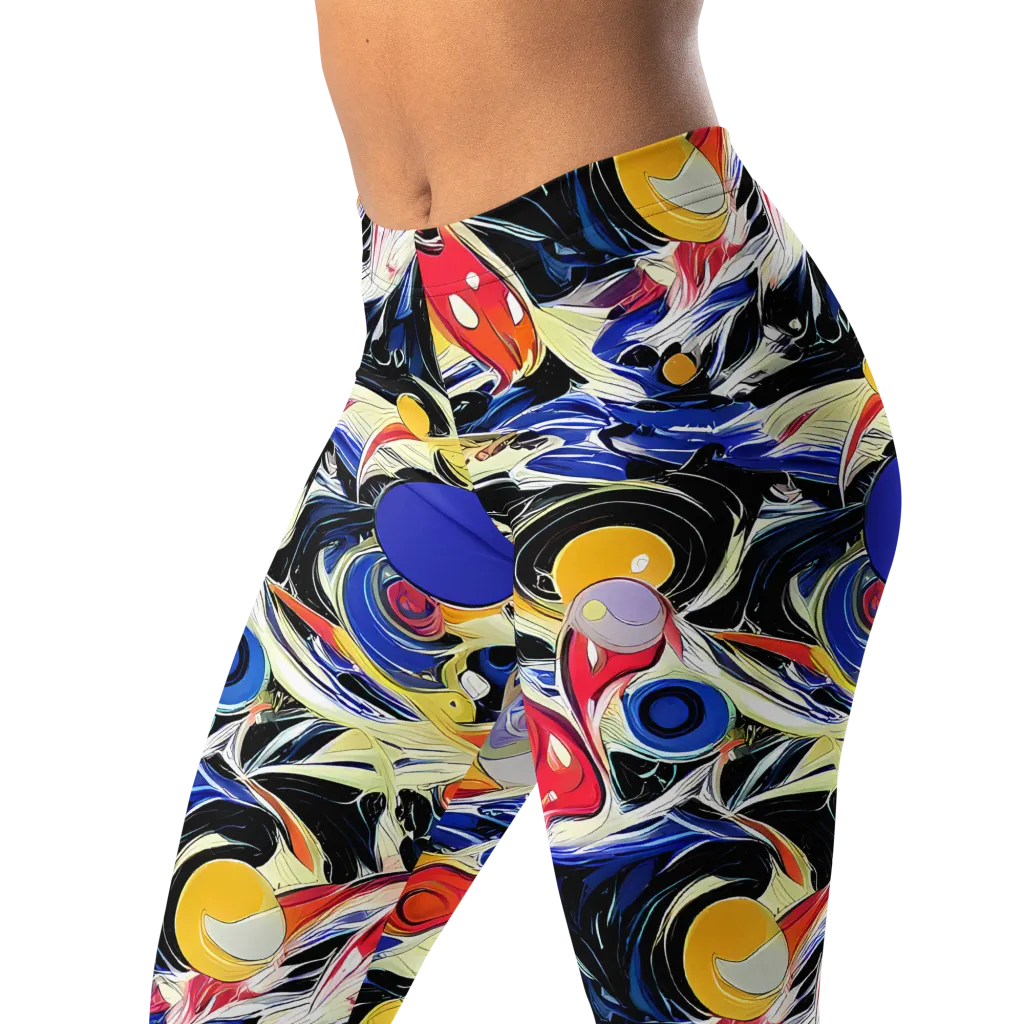 Fluid Frequency on Leggings — Left Front