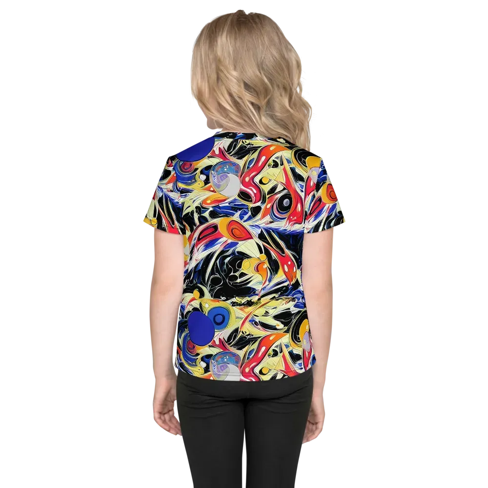 Fluid Frequency on Kids Crew Neck T-Shirt — Back