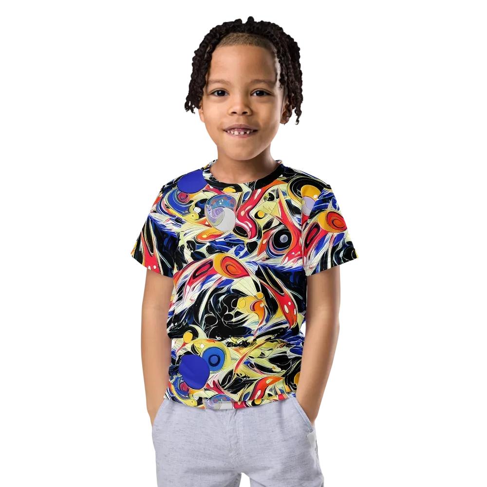 Fluid Frequency on Kids Crew Neck T-Shirt — Front