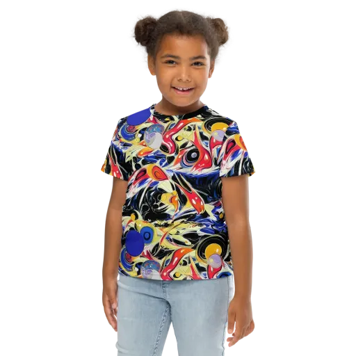 Fluid Frequency on a Kids Crew Neck T-Shirt