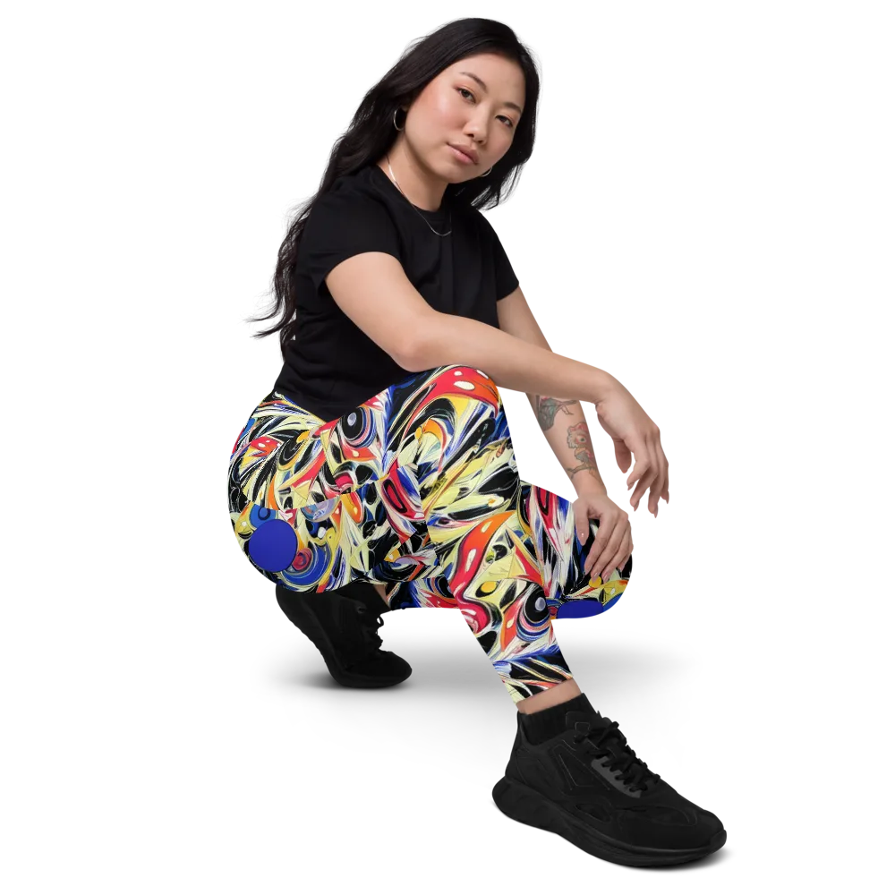 Fluid Frequency on Leggings with Pockets — Right Front