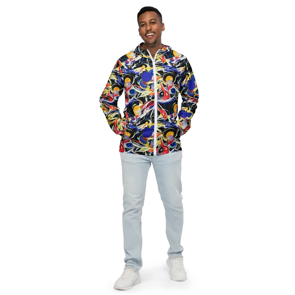 Fluid Frequency on Men's Windbreaker — Front
