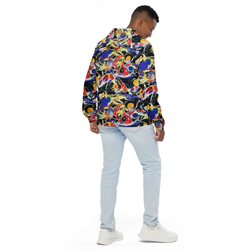 Fluid Frequency on Men's Windbreaker — Back