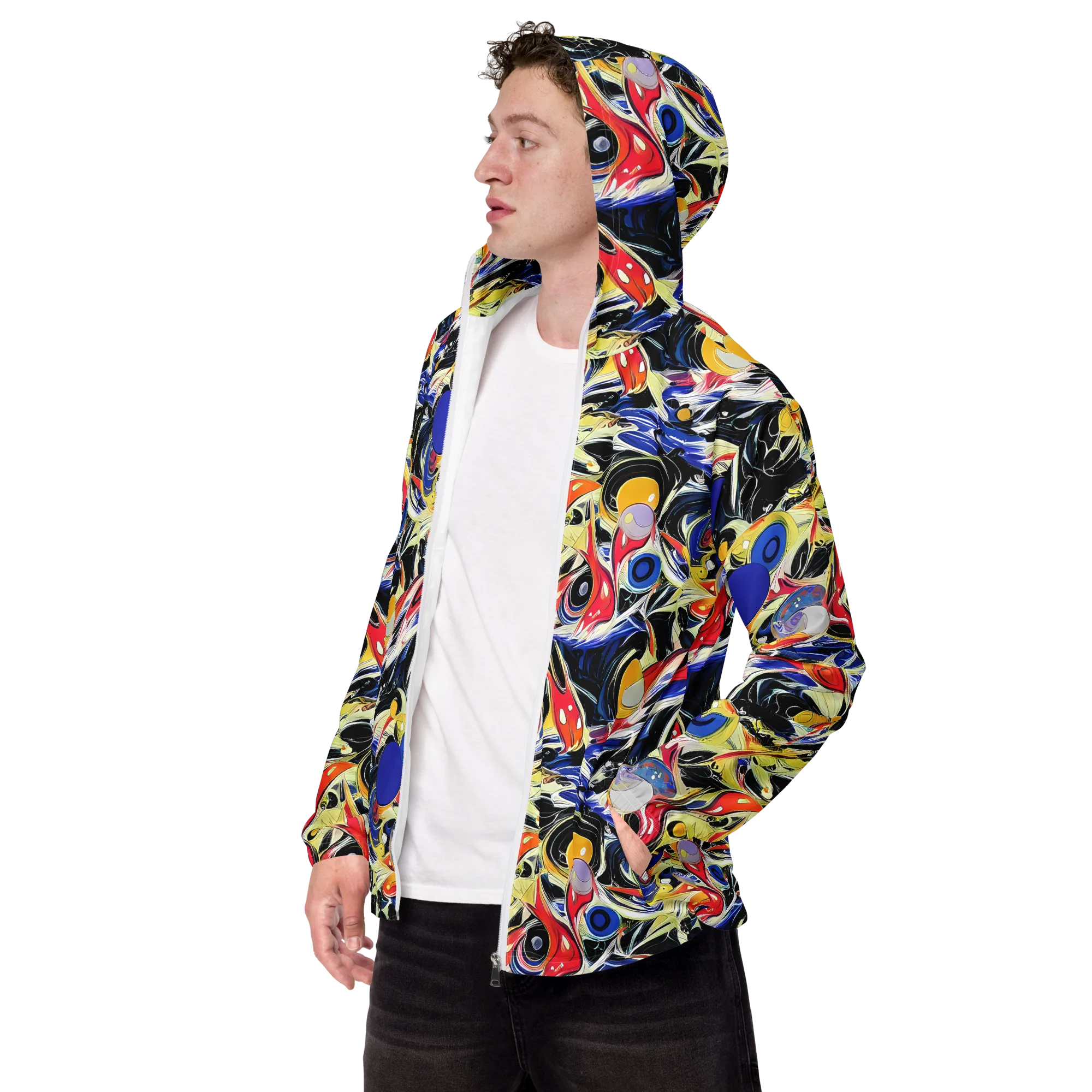 Fluid Frequency on Men's Windbreaker — Left Front