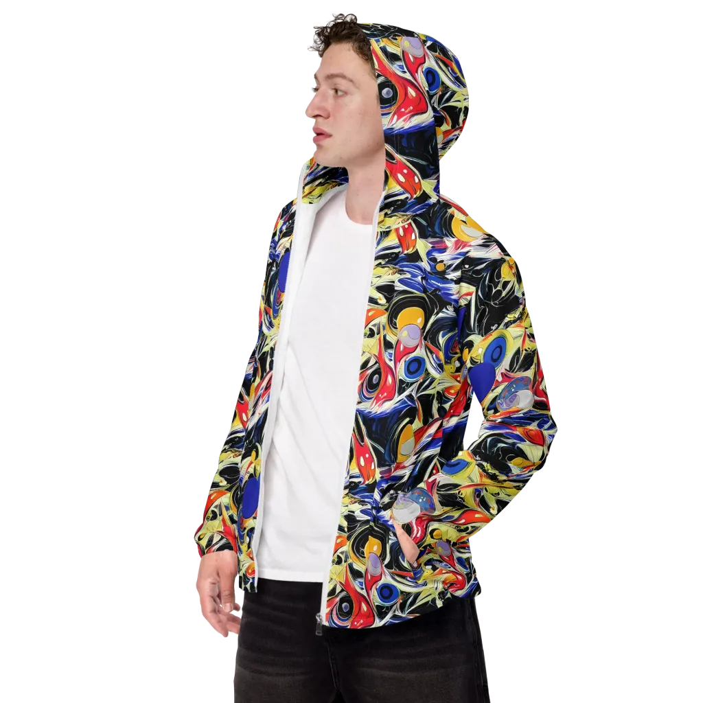 Fluid Frequency on Men's Windbreaker — Left Front