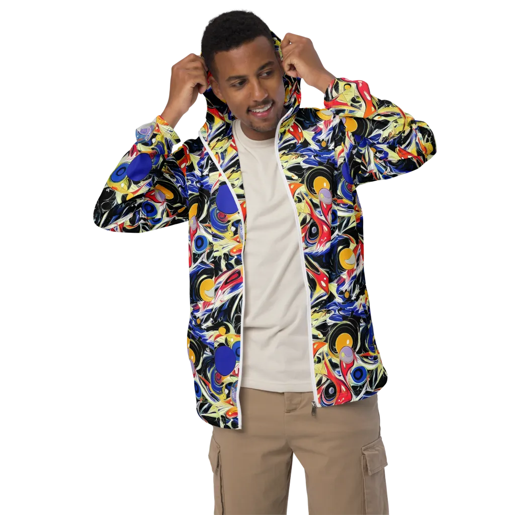 Fluid Frequency on Men's Windbreaker — Front