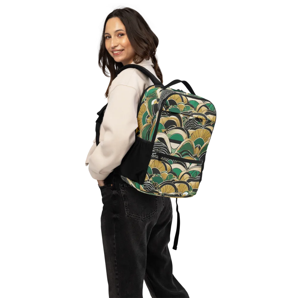 Midnight Parasol on Utility Backpack — Back
